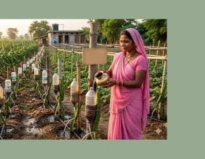 कचरे से क्रांति-प्लास्टिक बोतलों से तैयार ड्रिप इरिगेशन सिस्टम